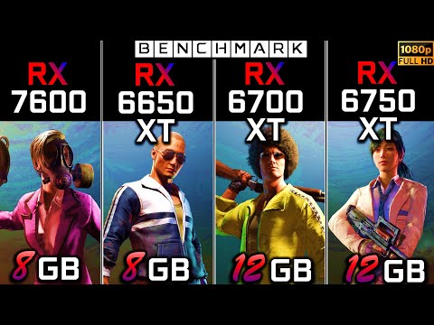 RX 7600 vs RX 6650 XT vs RX 6700 XT vs RX 6750 XT // Test in 9 Games // 1080p // Benchmark