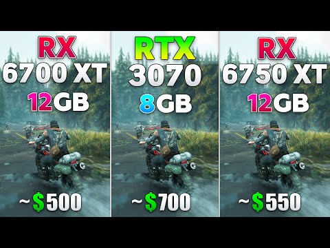 RX 6750 XT vs RTX 3070 vs RX 6700 XT - Test in 8 Games