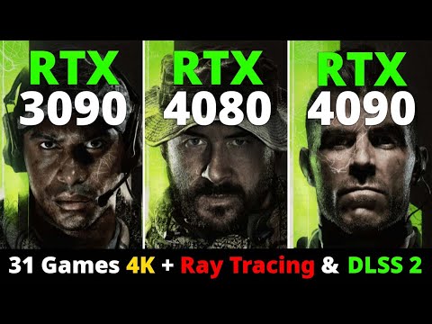 RTX 3090 vs RTX 4080 vs RTX 4090 - 31 Games 4K + Ray Tracing &amp; DLSS 2 Performance Comparison