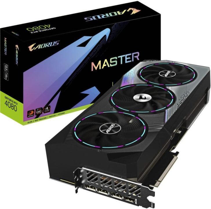 La GeForce RTX 4080 Aorus Master 16GB de chez Gigabyte.
